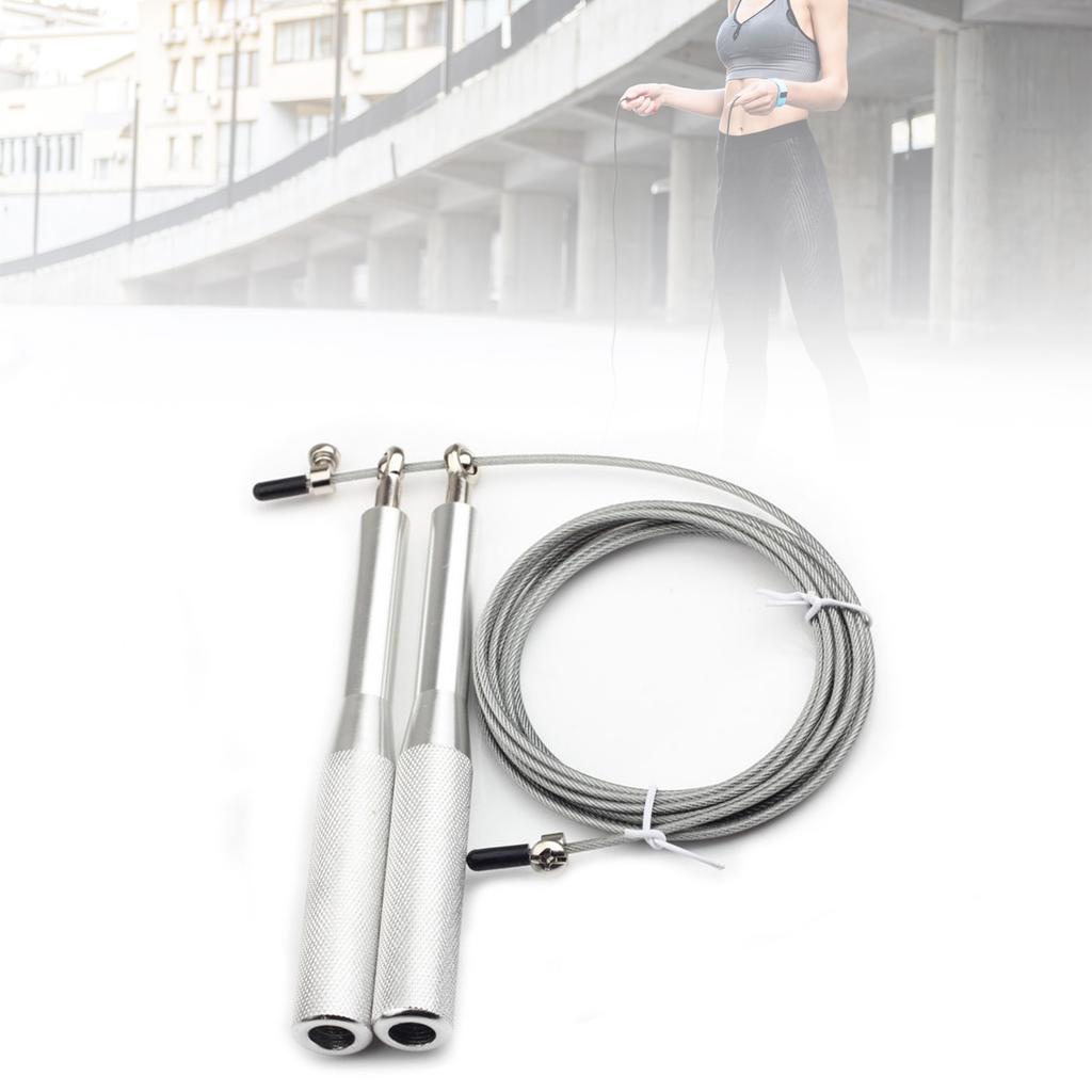 Скакалка с тяжелой ручкой из металлической проволоки, алюминиевый универсальный подшипник для профессиональной физической подготовки