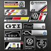 T28Volkswagen Series Aluminum Badge Car Body Stickers Decals Accessories For VW GTI Polo Golf Passat Tiguan T-ROC Arteon Jetta MK6