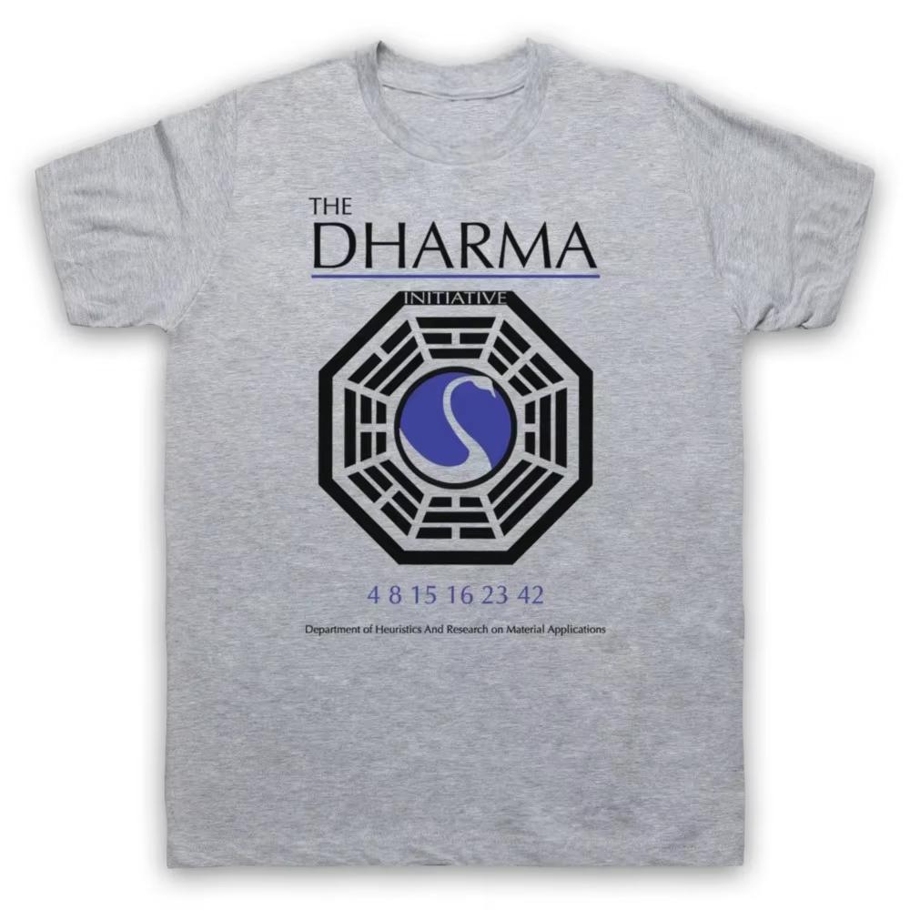 Unisexs Tshirt Fashion Streetwear LOST UNOFFICIAL THE DHARMA INITIATIVE CULT TV SHOW UnisexS WomenS Tee High Quality Cotton Top