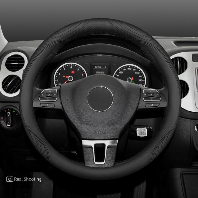 Для VW Volkswagen Tera Teramont Чехол на руль Автомобильный чехол на ручку из кожи Ультратонкий Противоскользящий Дышащий Аксессуары для интерьера