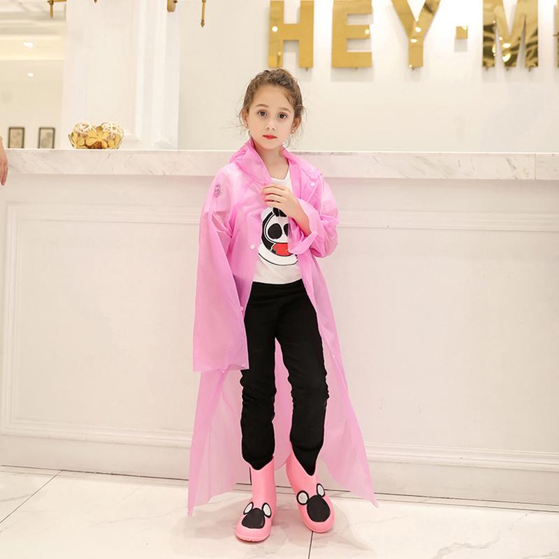 1 шт. Детская куртка, пальто, дождевик с капюшоном, водонепроницаемое пончо, однотонный дождевик, ПВХ