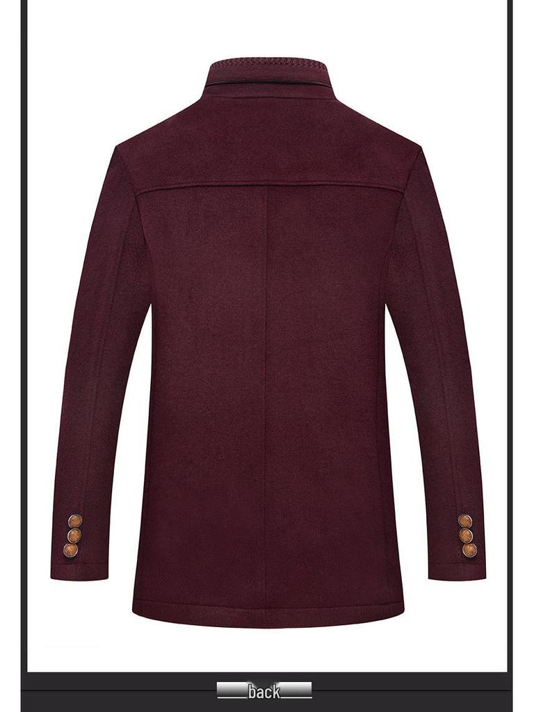 Мужское шерстяное пальто с двойным лацканом - Модная осенне-зимняя верхняя одежда