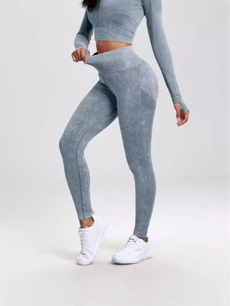 European and American Influencer Seamless Moisture-Wicking Hip-Lifting Yoga Leggings for Women