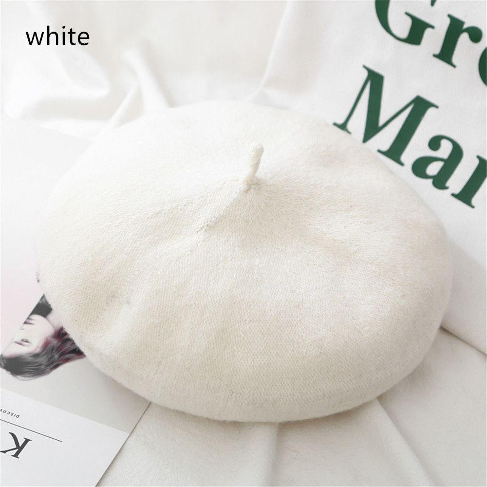 Women Wool Beret Hats Winter French Hat Girls Solid Color Fashion Autumn Winter Beret Hat For Women Flat Cap Hat Felt Berets