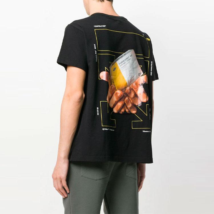 Off-White Футболка Arrows Hands S/S, черная, мужская, уличная, OMAA002S181850921088