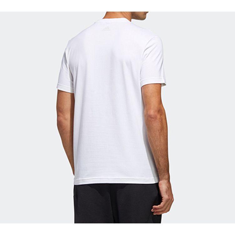 Adidas Мужская футболка с коротким рукавом и принтом китайских иероглифов, белая GL5634