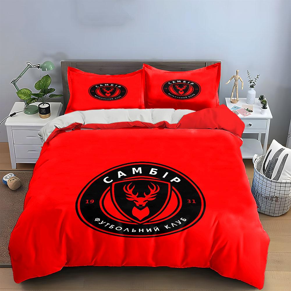 Red Deer Football Club Logo Bedding Duvet Cover Set Duvet Cover Pillowcases (1*Duvet Cover 2*Pillowcases, without duvet insert)