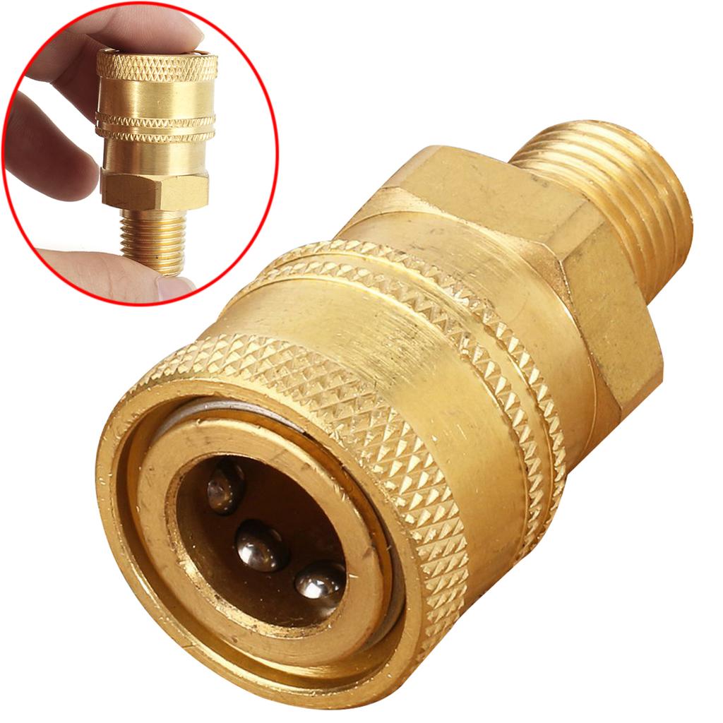 1 шт., новый штекер 1/4 дюйма (МНПТ) Мойка высокого давления, латунный быстроразъемный переходник