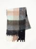Beams Heart Shaggy Check Scarf, Men's, Green, One Size