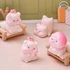 Миниатюрная фигурка свиньи Мини-фигурка розовой свинки Мультяшное животное из смолы Топперы для торта для DIY Сказочного сада Моховый пейзаж Террариум Комнатное растение Кукольный домик