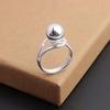 Trendy Silver Ball Ring for Women Minimalist Thick Band Luxury Statement Jewelry Unique Design Fashion Accessory
