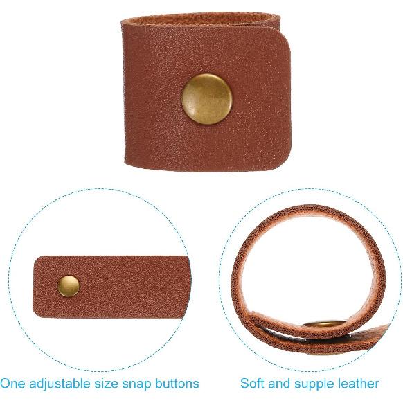 PATIKIL Napkin Rings, 12 Pcs Leather Napkin Rings Rustic Holder for Table Decor Thanksgiving Farmhouse Wedding Fall Banquets Dinner Party Ornaments