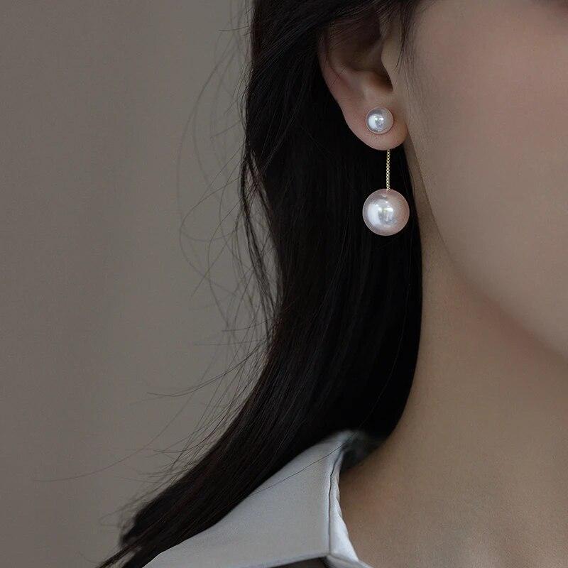 Fashion Artificial Pearl Pendant Earrings For Women Simple Jewelry Party Girl's Temperament Jewelry Accessories