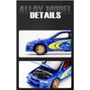1/32 Subaru Impreza WRX STI Supercar Diecast Model Alloy Metal Car Classic Love Collection Hobby Birthday Gifts with Friend