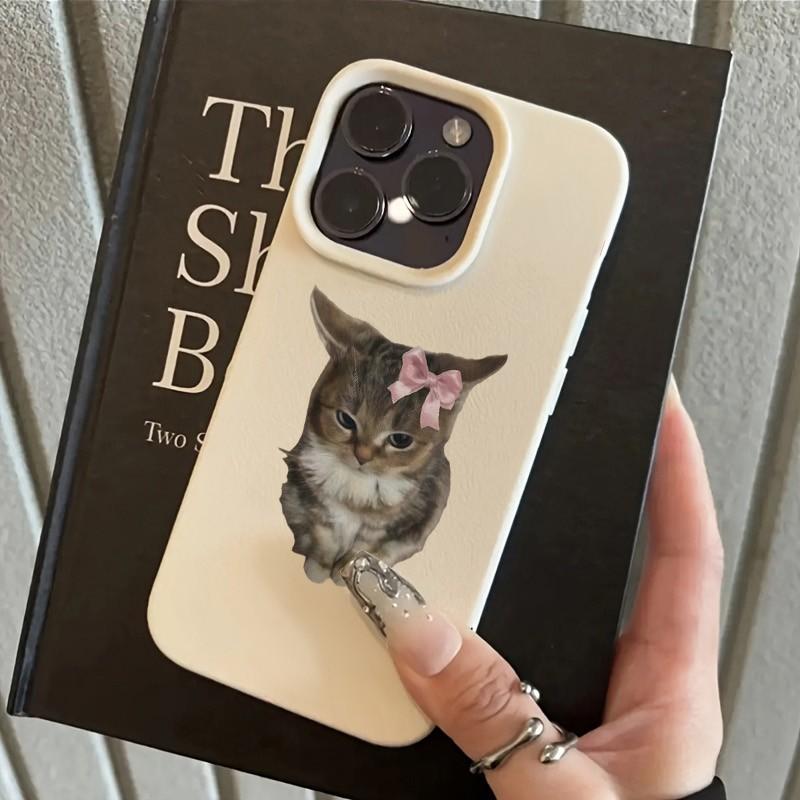 Phone Case For iPhone 17 16 15 14 13 12 11 XS X XR 7 8 Plus 17 Pro Max 16E Air Shockproof Bumper Cover Soft and Cute Cat Pattern
