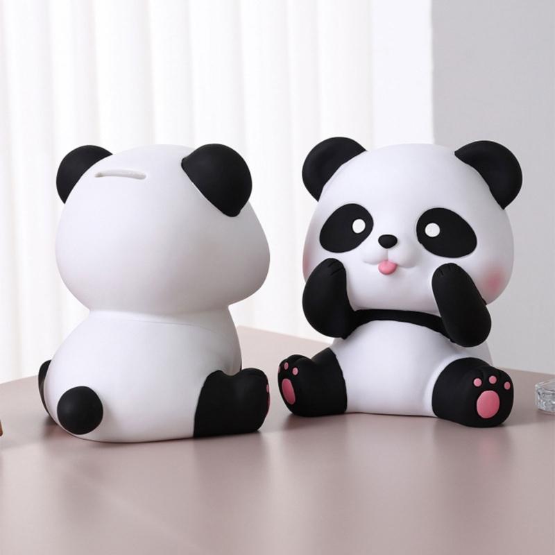 Money Container Versatile Coin Holder Lovely Panda Shaped Money Holder Piggy Banks Coins Savings Jar for Animal Lovers