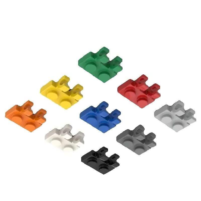 non-toxic 10PCS Parts 60470 Plate Special 1 x 2 with Clips Horizontal Compatible Bricks DIY Building Block Particle Kid Brain Toy Gif
