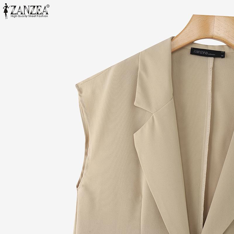 ZANZEA Женский летний свободный повседневный кардиган-жилет без рукавов