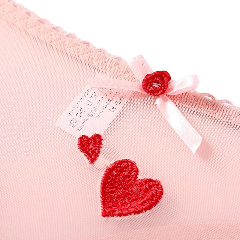 CINOON 2 шт./лот женское сексуальное кружевное белье искушение трусики с низкой талией сердце Ins вышивка прозрачные стринги бесшовное сладкое нижнее белье