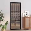 VidaXL Interior Door 83x201.5 Cm Black ESG Glass and Aluminum 350561