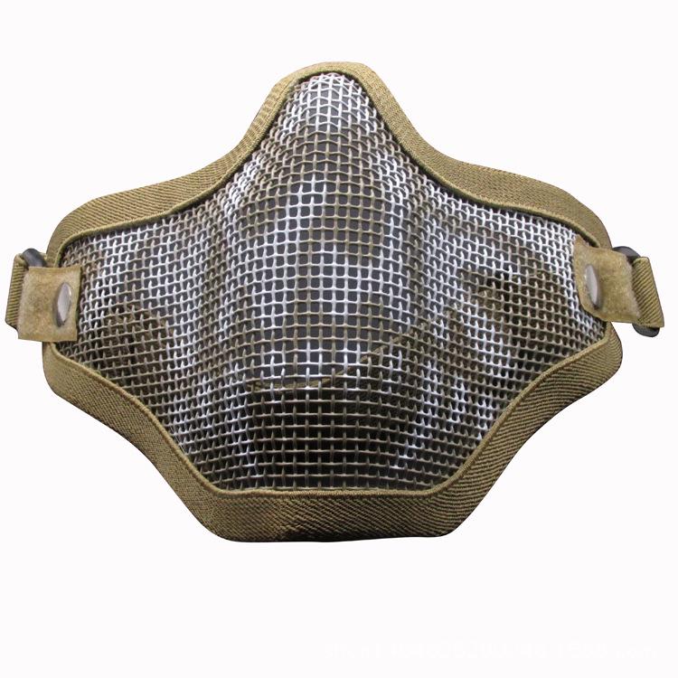 Тактическая маска V1 Skull на поллица из стальной сетки для защиты на открытом воздухе и стрельбы