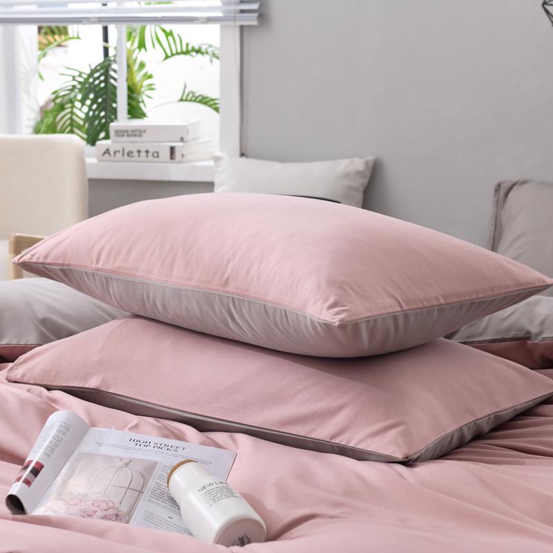 Наволочки в скандинавском стиле однотонные 47x74 см (Пара) для домашнего текстиля