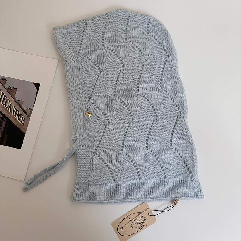 Женская зимняя мягкая шапка-бини, худи, балаклава, шарф с капюшоном - Термальная маска для лица и гетра для шеи, эластичная, регулируемая застежка на шнурке, ветрозащитная