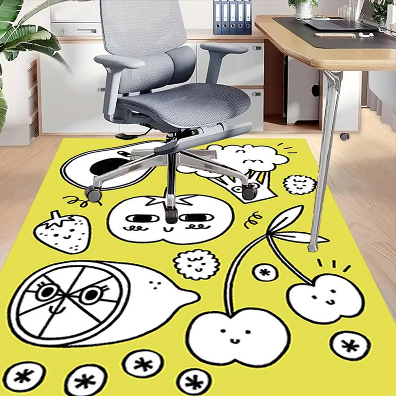 1PC Fruits Vegetables Anti-slip carpet, suitable for Office, bedroomand playrooms. It can also be used as a sofa footrest cover-W38