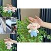 Adorable Piglet Plush Keychain With Soft Short Plush And Cute Cartoon Design In Green Blue Pink