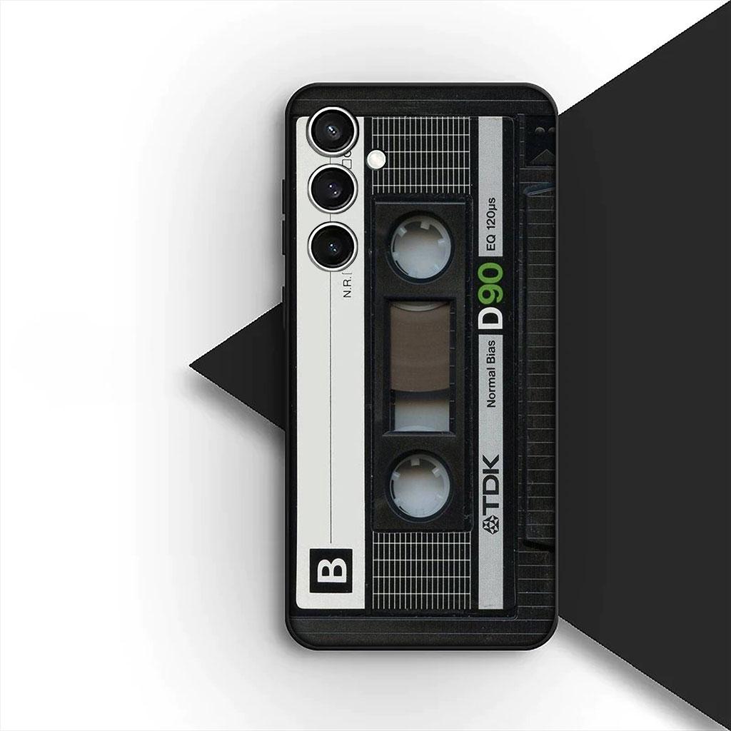 Phone Cover for Samsung Galaxy S22 S21 S20 FE Ultra Plus A07 A17 A15 A16 A25 A57 A37 Case Retro Camera Vintage Cassette Tape