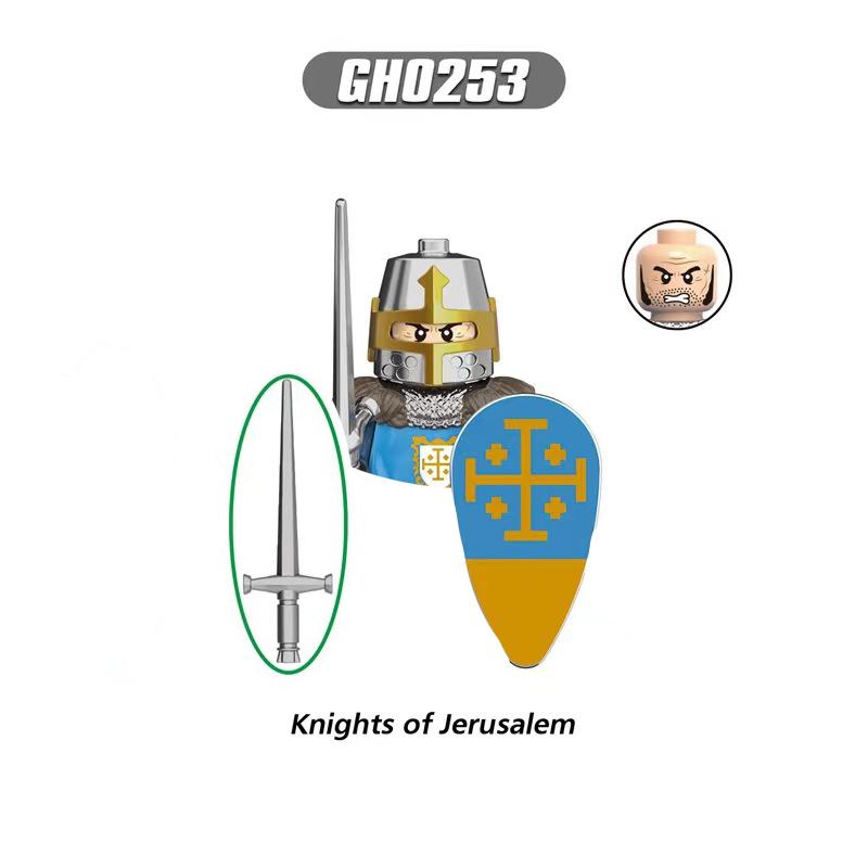 Средневековые Рыцари Серия Фигурки Строительные Блоки Воин Солдаты Стражники Львиное Сердце Больница Тевтонский Рыцарь Битва Пастор Детский Подарок