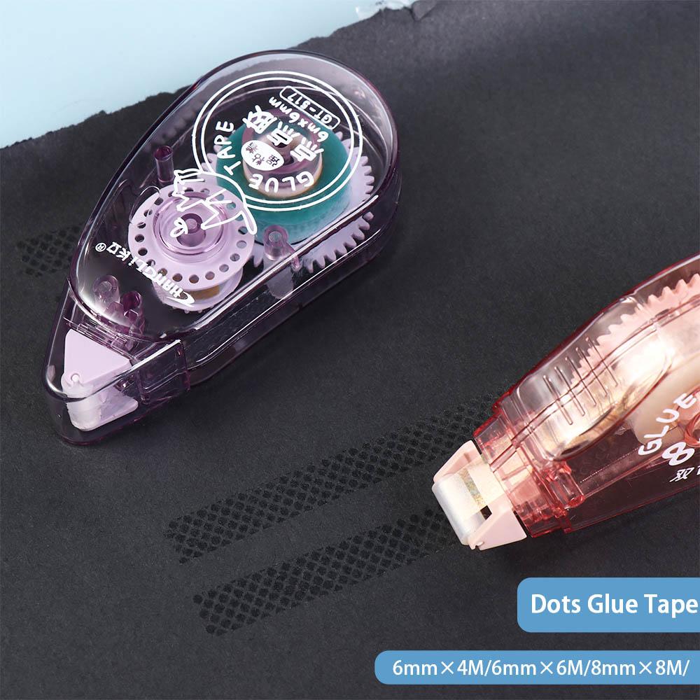 Diary Journal DIY Stationery Double Sided Adhesive Tape Dot Glue Roller Tapes DIY Craft Supplies