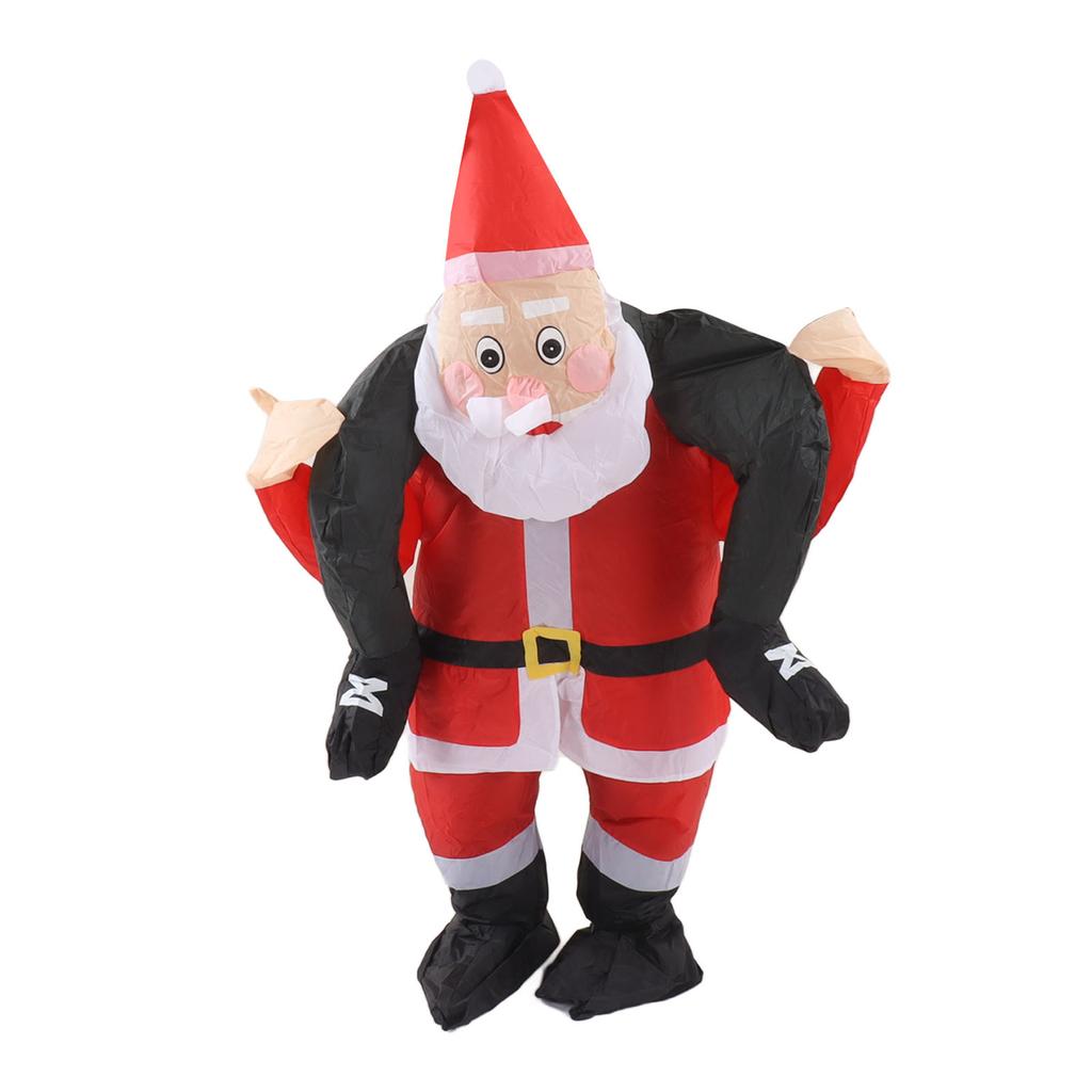 Santa Costume Funny Father Christmas Riding Inflatable Show Party Cosplay Role Playing Props