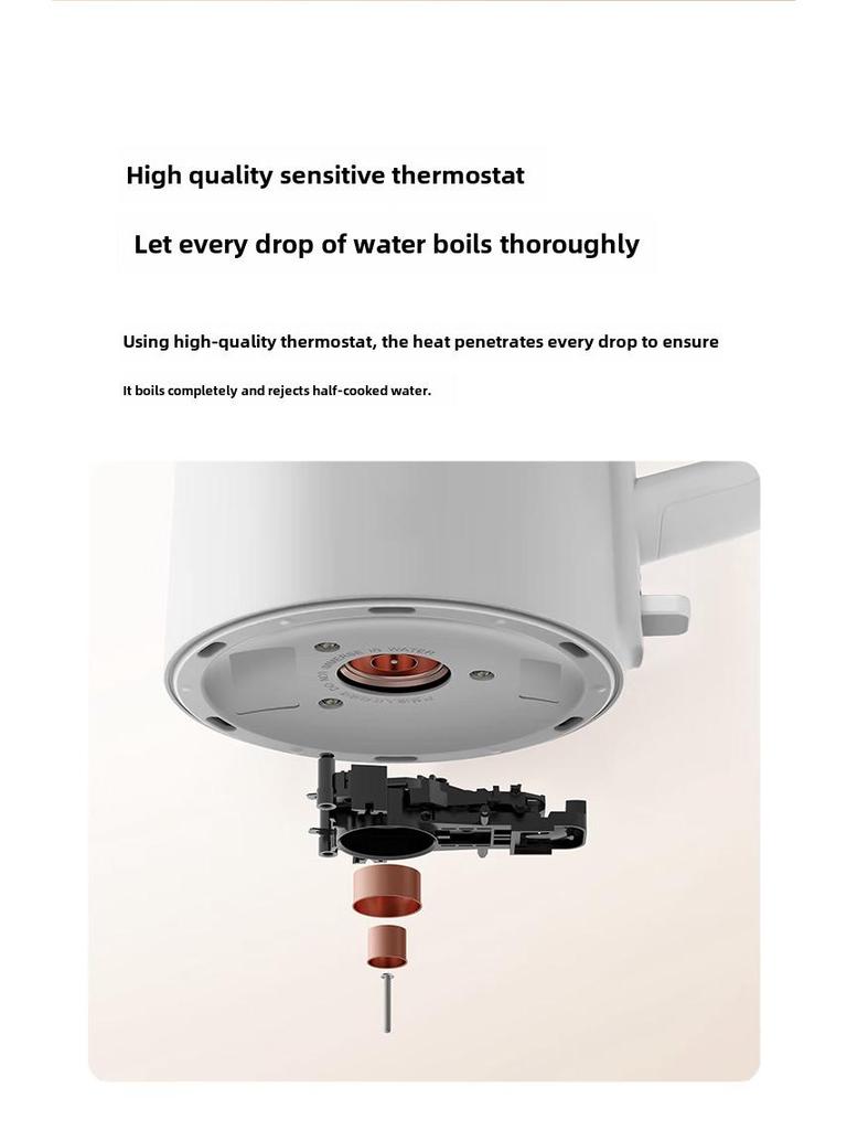 Электрический чайник Xiaomi N1 - нержавеющая сталь 304, двойной слой, изоляция против сухого горения