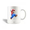 Керамическая кружка - Супер Марио - 30cl - Белая - Подходит для мытья в посудомоечной машине - Круглая