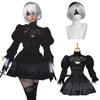 YoRHa 2 Type B Cosplay with Wig 2B NieR Automata Cosplay Costume Adult Costume Cultural Festival Event Costume Stage Clothes YoRHa 2 Type B Cosplay 2