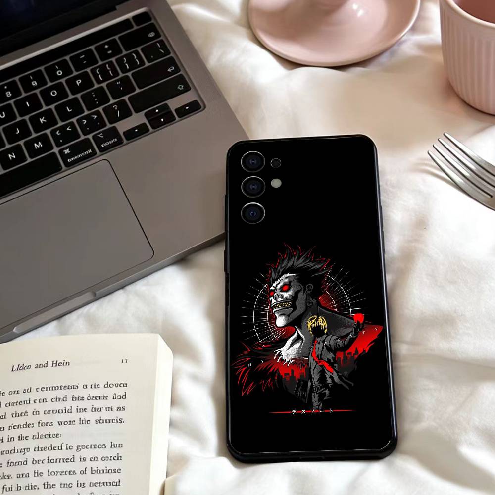 Чехол для телефона D-Death Anime N-Note для Samsung S25,24,23,22,30,21,10,9,Ultra,Plus,Lite,FE,4,5 G Мягкий черный чехол