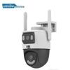 Uniview IPC-Q98S-JY-4GO-UL Двойная 4-мегапиксельная беспроводная камера безопасности 4G Штекер CN (адаптер в комплекте)