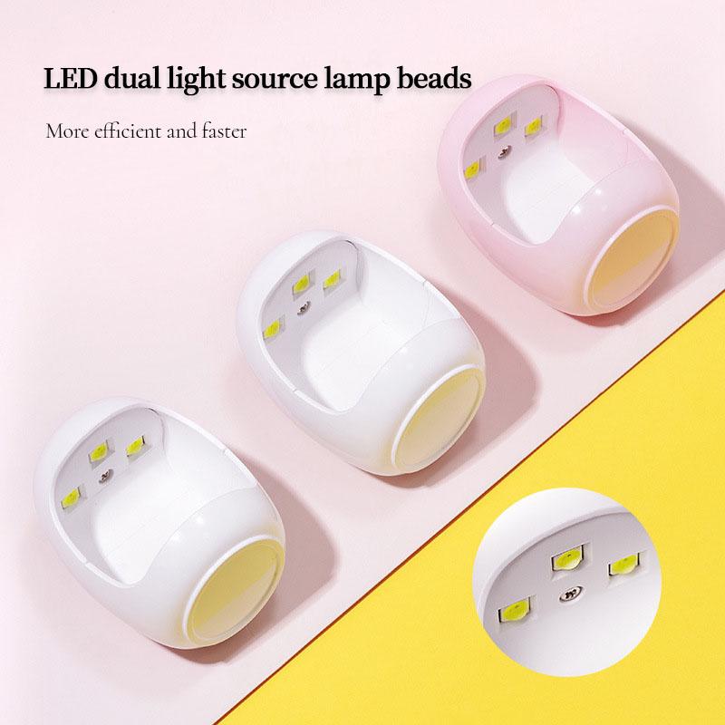 6W Nail Dryer Lamp USB UV LED MINI Pink Egg Cat Designs Timing Nail Light Fast Dry Curing Nail Manicure Machine For Gel