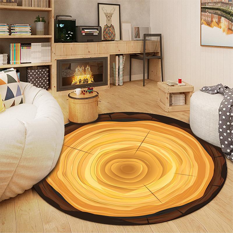 Carpet Salon Decorative Floor Mats Round Carpet Chair Sofa Bubble Kiss Tree Ring Round Carpet Bedroom Living Room Decor