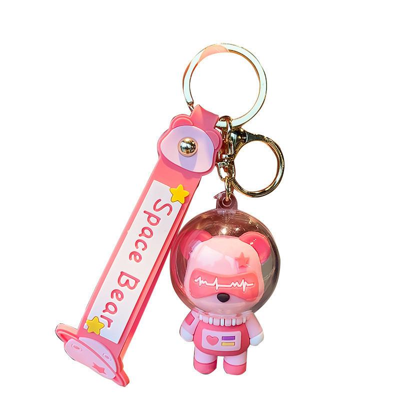 Очаровательный мультяшный брелок в виде медведя, разноцветный светящийся медведь, милое украшение для сумки