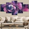 5 шт., настенная живопись на холсте, постер с фиолетовым цветком, современная гостиная, спальня для модульных картин, украшение для дома
