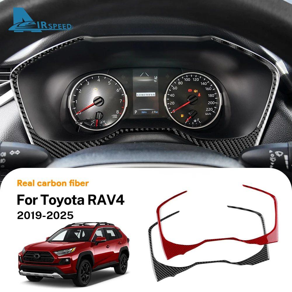 Real Soft Carbon Fiber Sticker For Toyota RAV4 XA50 2019 2020 2021 2022 2023 2024 2025 LHD RHD Car Speedometer Frame Trim