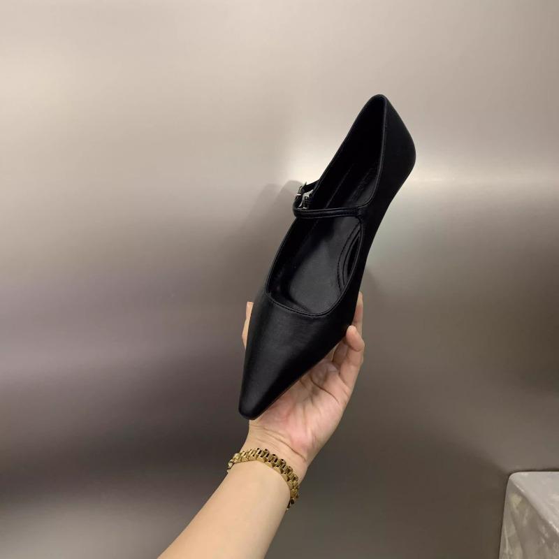Модные балетки для женщин 2025 Весна Осень Новые туфли Мэри Джейн Низкий каблук Остроносые На плоской подошве Женская обувь Большой размер 42 43 44