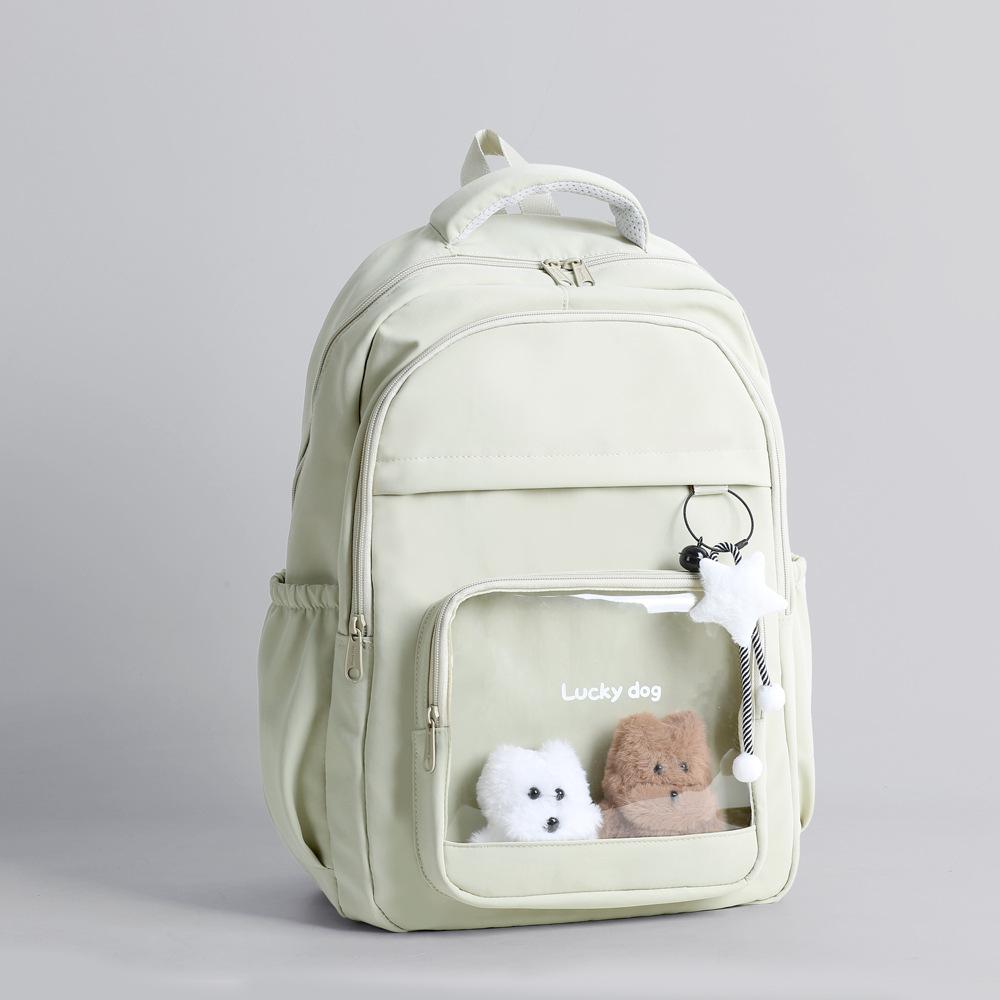 Korean version simple school bag for junior high school college girls book bag large capacity waterproof outdoor travel backpack