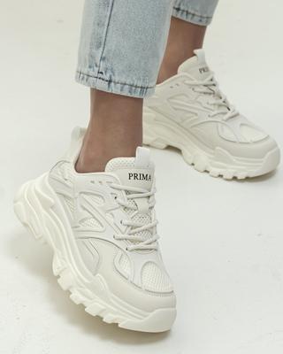 Кроссовки Prima d'Arte 23773 36 молочные текстиль кожа