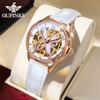 OUPINKE New Business and Leisure Ladies Watch Elegant Light Luxury Waterproof Luminous Diamond Inlaid Mechanical Watch High-end Watch