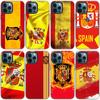Чехол для телефона с гербом Испании и флагом для Apple iPhone 14 13 12 Mini 11 Pro Max 7 8 XR X XS 7 8 Plus SE 2020 2022, черный чехол