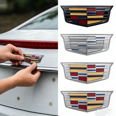 2 шт. 19,3x7,5 см 11,9x4,6 см Наклейки с логотипом эмблемы на переднюю и заднюю часть автомобиля для XT6 Центральная эмблема на багажнике Автоаксессуары