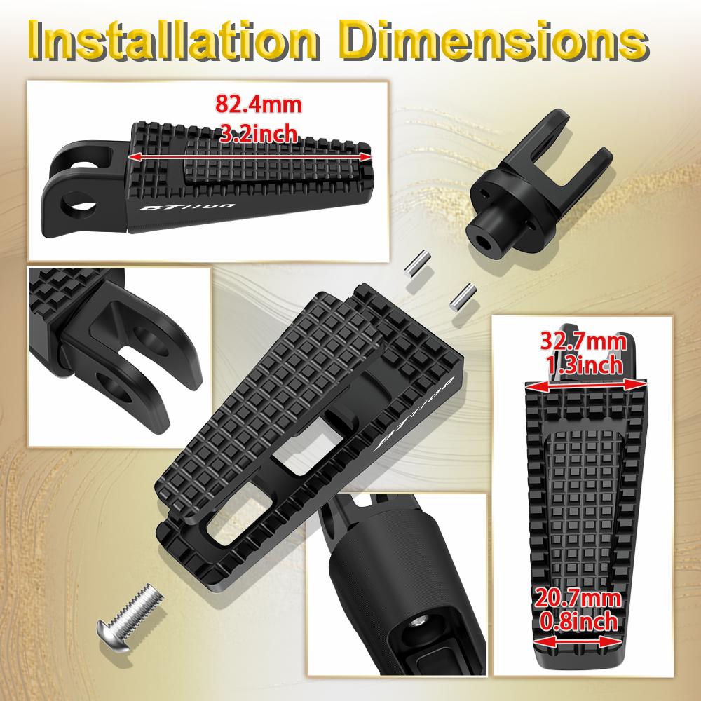 Motorcycle Front Footrest Foot Peg Fit For Yamaha BT1100 Bulldog 2002-2007 BT 1100 Adjustable FootPegs Pedals Foot Pegs Rest